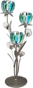 img 2 attached to 🕊️ Enhance Your Décor with the Stunning Triple Peacock Bloom Candleholder (Pack of 1 EA)