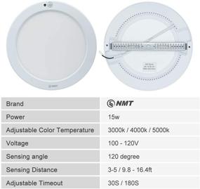 img 1 attached to S NMT Motion Sensor LED Ceiling Light with Adjustable Timeout (30s/180s), 15W 1500LM Round Panel Lighting Fixture For Stairs, Toilet, Closets - Available in Warm White (3000K), Natural White (4000K), and Cool White (5000K)