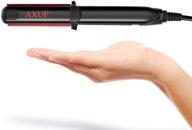 🔥 axuf mini flat iron: 2-in-1 hair straightener & curler for short hair – travel friendly 3/4 inch size logo