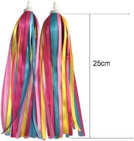 img 3 attached to OLOEY Children Kid's Bike Scooter Bicycle Handlebar Grips - Colorful Polyester Streamers Tassel Ribbons - Bestartstore