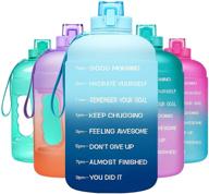 💧 venture pal 64 oz water bottle with time marker & sturdy handle - leakproof motivational water bottle for tracking daily water intake logo