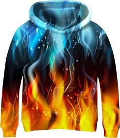 img 4 attached to Linnhoy Colorful Hoodies Crewneck Sweatshirt