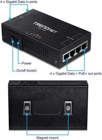 img 3 attached to TRENDnet 65W 4-Port Gigabit PoE+ Injector TPE-147GI – Add PoE+ Power to Non-PoE Switch with Multi-Port Gigabit Connectivity