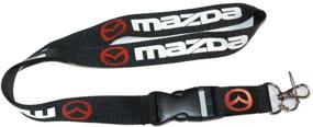 img 1 attached to 🔑 Keychain Holder for Mazda Lovers - Mazda Lanyard for Easy Access
