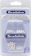 beadalon 317b-310 memory wire end cap variety pack, 72-piece in silver plate logo