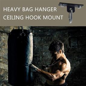 img 2 attached to 💪 High-Quality Heavy Bag Hanger Mount Hook - Ideal for Boxing & MMA Training - Sturdy, Black