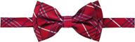 retreez tartan styles microfiber pre tied boys' accessories ~ bow ties logo