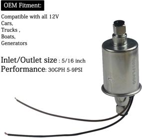 img 3 attached to 🛢️ Efficient Queflago E8012S Universal Electric Fuel Transfer Pump: 12V Inline External 5/16inch 5-9PSI Gas Diesel Compatible with Marine Carburetor