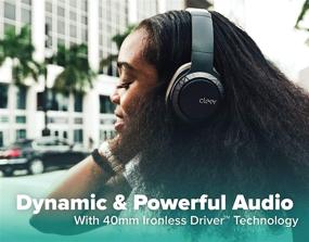 img 2 attached to Cleer Audio Enduro 100 Беспроводные наушники с Bluetooth - накладные, быстрая зарядка, легкий вес, подкастинг, 100-часовая батарея, полная зарядка на 4 дня воспроизведения, возможность прослушивания музыки и звонков, бесщеточный динамик (темно-синий).
