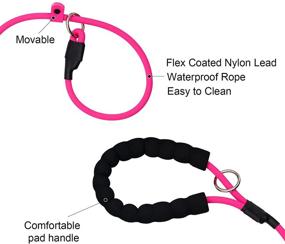 img 3 attached to 🐶 6 FT Waterproof Slip Lead: Flexible Dog Training Leash for Effective No-Pull Training - Braided Rope