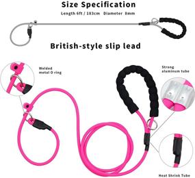 img 2 attached to 🐶 6 FT Waterproof Slip Lead: Flexible Dog Training Leash for Effective No-Pull Training - Braided Rope