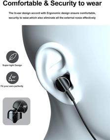 img 1 attached to 🎧 FAPO Lightning Earbuds for iPhone - MFi Certified In-Ear Earphones with Microphone, Wired Noise Isolation Headphones for iPhone 13/12/11 Pro Max/Xs - All iOS System (Black)