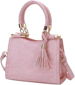 img 4 attached to 👜 Women's Crocodile Handbags: Crossbody, Shoulder, Top Handle - Including Wallets
