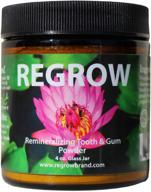 🦷 regrow remineralizing tooth powder: say goodbye to sensitive teeth and gums, naturally whiten your teeth, cleanse, heal, and protect with all-natural 4oz glass jar logo