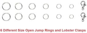 img 2 attached to 🔗 1504pcs Open Jump Ring and Lobster Clasps Kit for Jewelry Repair and Making – Silver Jewelry Making Supplies with Accessories for Necklace Repair