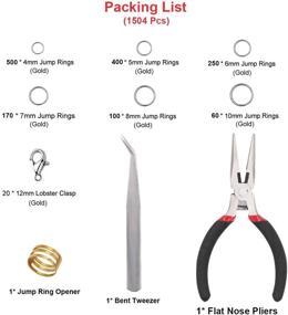 img 3 attached to 🔗 1504pcs Open Jump Ring and Lobster Clasps Kit for Jewelry Repair and Making – Silver Jewelry Making Supplies with Accessories for Necklace Repair