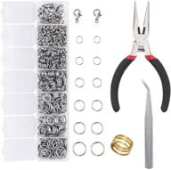 🔗 1504pcs open jump ring and lobster clasps kit for jewelry repair and making – silver jewelry making supplies with accessories for necklace repair logo