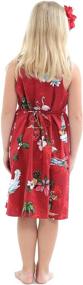 img 3 attached to 🎄 Elevate Your Christmas Style with Hawaii Hangover Elastic Strap Girls' Christmas Dresses