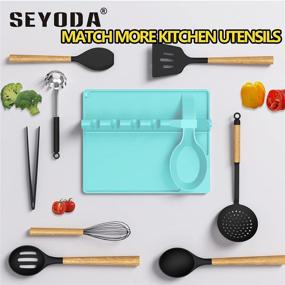 img 1 attached to 🔥 SEYODA Silicone Heat Resistant Multiple Utensils