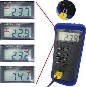 img 1 attached to 🌡️ TECPEL DTM-305: High-Accuracy Digital Thermometer with Type K Bead Thermocouple for Single Input Measurement