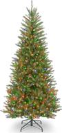 national tree company pre-lit 6.5ft slim dunhill fir christmas tree, green with multicolor lights - includes stand логотип