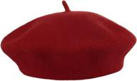 👧 girls' french beret hat for kids | solid warm beanie cap for winter & autumn logo