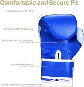 img 1 attached to 🥊 Adicop Kids Boxing Gloves: Youth Boys Girls Training Gloves for 4-12 Years Old, Ideal for Punching Bag, Kickboxing, Muay Thai, MMA