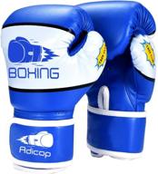 🥊 adicop kids boxing gloves: youth boys girls training gloves for 4-12 years old, ideal for punching bag, kickboxing, muay thai, mma logo