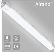 💡 high-performance airand led shop light: 2ft plug-in ceiling light with 18w power, 1800lm brightness, and 5000k color temperature - waterproof for kitchen, garage, office, and shop логотип