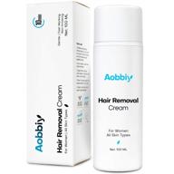 🚫 aobbiy hair removal cream for women - powerful and effective 10 minute depilatory cream, non-irritating and odorless formula for gentle hair removal on all skin types - 100ml logo