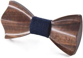 img 3 attached to Boys' Wooden Bow Tie 👶 for Children - Baby Kids Tie