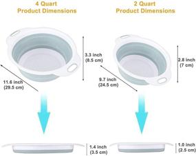 img 2 attached to Collapsible Colander Silicone Strainers Vegetable