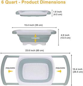 img 3 attached to Collapsible Colander Silicone Strainers Vegetable