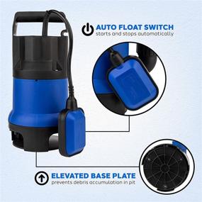 img 2 attached to SumpMarine 1/2 HP Submersible Utility Pump: Clean Water Sump Pump with 25’ Cord, Float Switch - Moves Up-To 2,000 Gallons Per Hour for Flooded Areas, Pools, Hot Tubs, Rain Barrels, Ponds