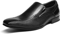 👞 bruno gordon 02 black leather loafers - stylish men's slip-on shoes for loafers & casual comfort logo