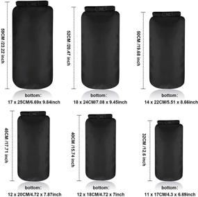 img 1 attached to Ultimate 6-Piece Waterproof Dry Bag Set: Lightweight Combo Pack for Kayaking, Boating, Hiking, Camping - 20L, 15L, 10L, 8L, 5L, 3L Sizes with Adjustable Shoulder Strap