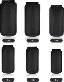 img 2 attached to Ultimate 6-Piece Waterproof Dry Bag Set: Lightweight Combo Pack for Kayaking, Boating, Hiking, Camping - 20L, 15L, 10L, 8L, 5L, 3L Sizes with Adjustable Shoulder Strap