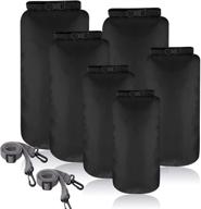 ultimate 6-piece waterproof dry bag set: lightweight combo pack for kayaking, boating, hiking, camping - 20l, 15l, 10l, 8l, 5l, 3l sizes with adjustable shoulder strap логотип