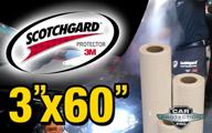 🎨 scotchgard bra paint protection film roll - 3 inches by 60 inches - bulk size logo