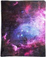 🌌 cozy all-season galaxy print comfort blanket - perfect for kids and adults - sofa, office, or bed - 58"x80 logo