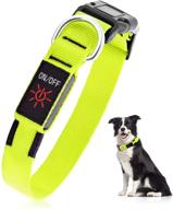 kauhsj led dog collar - rechargeable and waterproof light-up collar for dogs, adjustable with steady/flash/blink modes - ideal for small, medium, and large breeds logo