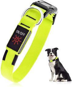 img 4 attached to KAUHSJ LED Dog Collar - Rechargeable and Waterproof Light-Up Collar for Dogs, Adjustable with Steady/Flash/Blink Modes - Ideal for Small, Medium, and Large Breeds