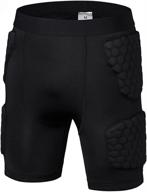 yingfeg bb men’s padded shorts: training compression underwear with hip and butt protection logo