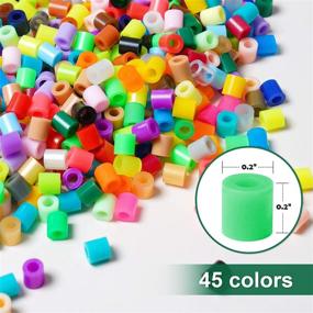 img 3 attached to 🧩 36000 Pieces Value Pack Fuse Beads - Assorted 45 Colors | Bulk Multicolor Fuse Beads for Kids Crafts | Includes Ironing Paper