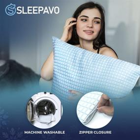 img 2 attached to Sleepavo Cooling Pillow Protector Pillowcase