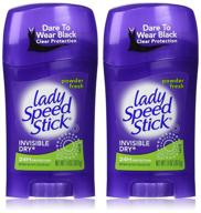 💨 lady speed stick deodorant 1.4oz powder fresh invisi dry (41ml) (2 pack) logo