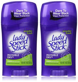 img 3 attached to 💨 Lady Speed Stick Deodorant 1.4oz Powder Fresh Invisi Dry (41ml) (2 Pack)