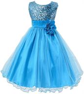 платье для девочек с вышивкой пайетками wocau little sequin sleeveless flower girls' dress логотип