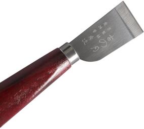 img 1 attached to Универсальный инструмент для обработки кожи: деревянная ручка 🔪 нержавеющий стальной режущий нож с аксессуарами для ремесел и домашнего инструмента