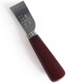 img 4 attached to Универсальный инструмент для обработки кожи: деревянная ручка 🔪 нержавеющий стальной режущий нож с аксессуарами для ремесел и домашнего инструмента